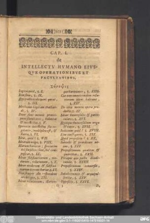 Cap. I. de Intellectu Ilumano Eiusque Operationibus Et Facultatibus.