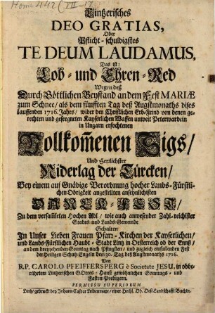 Lintzerisches Deo Gratias