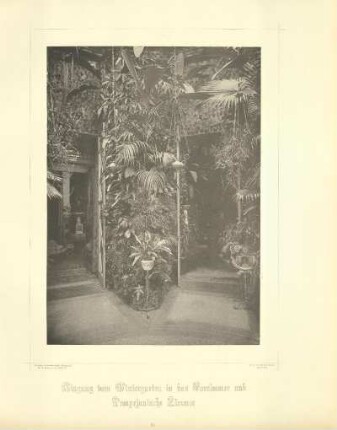 Eingang vom Wintergarten in das Vorzimmer und Pompejanische Zimmer