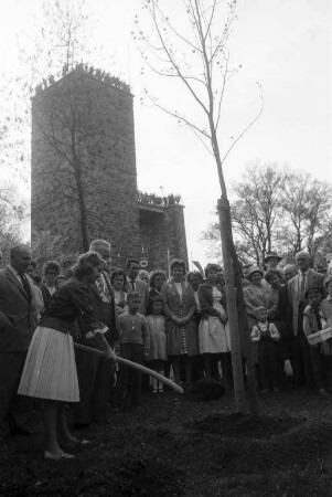 Feierstunde auf dem Turmberg zum "Tag des Baumes".