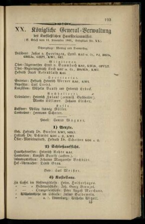 Königliche General-Verwaltung des Kurfürstlichen Hausfideicommisses