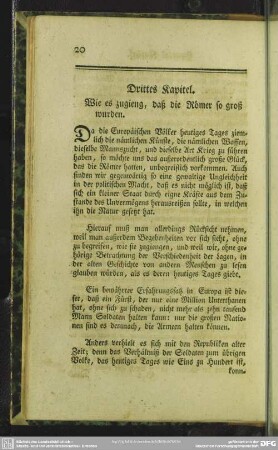 Drittes Kapitel. Wie es zuging, daß die Römer so groß wurden
