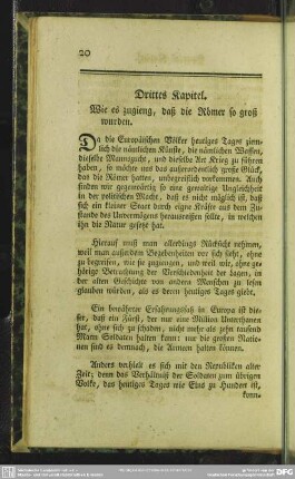 Drittes Kapitel. Wie es zuging, daß die Römer so groß wurden