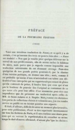 Préface de la première édition (1828)
