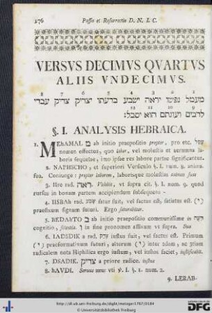 Versus Decimus Quartus.