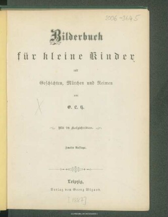 Bilderbuch für kleine Kinder : mit Geschichten, Märchen und Reimen