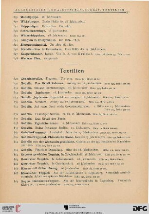 Textilien (Nr. 849-994)