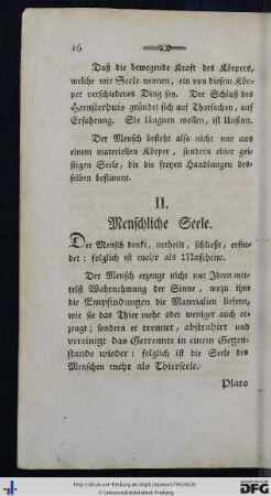 II. Menschliche Seele.