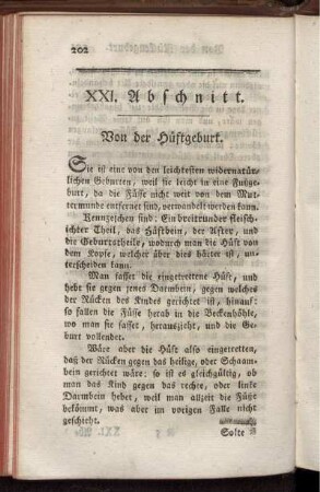 XXI. Abschnitt. Von der Hüftgeburt.