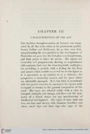 Chapter III: Characteristics of his Art