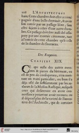 Chap. 19. : Des Ecuries