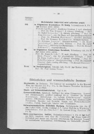 Bibliotheken und wissenschaftliche Institute