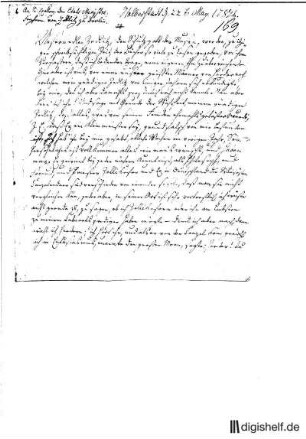 6: Brief von Johann Wilhelm Ludwig Gleim an Karl Abraham Freiherr von Zedlitz