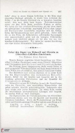 Ueber den Zusatz von Ricinusöl und Glycerin zu Chlorsilber-Collodion-Emulsionen