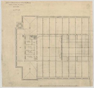 Thiersch, Friedrich von; Wiesbaden; Kurhaus - Nordflügel (Grundriss DG)