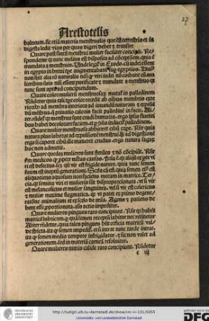 Respondetur quia tunc melius est disposita ad conceptionem, quia est mundata a menstruis.