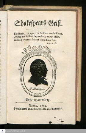 Erste Sammlung: Shakespears Geist