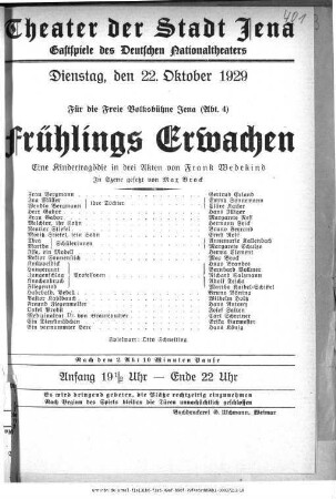Frühlings Erwachen
