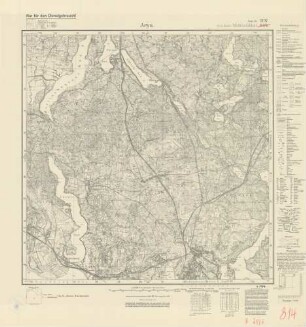 2197 (alte Nr.: 814) Arys, Meßtischblatt (4cm - Karte)