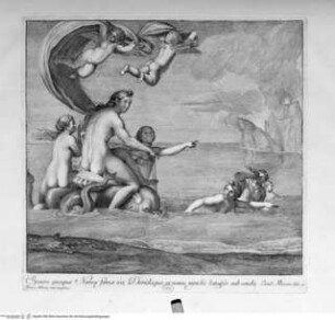 Francisci Albani et Domenici Zampieri ... celeberrimas picturas opere albario expressas ... Florentiae 1754, Part. zu der Geschichte Phaetons; Galathea
