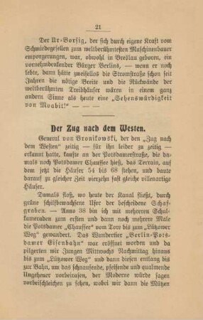 Der Zug nach dem Westen