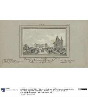 Cölln. Prospect der Grotte und des Pommeranzenhauses im kurftl. brandenb: Lustgarten zu Cölln an der Spree 1690 unter Reg. Churfürst Friedrich III.