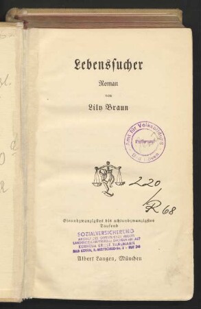 Lebenssucher : Roman