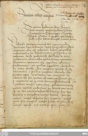 [Statuta collegii promulgata anno 1513]