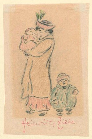 Mutter mit zwei Kindern