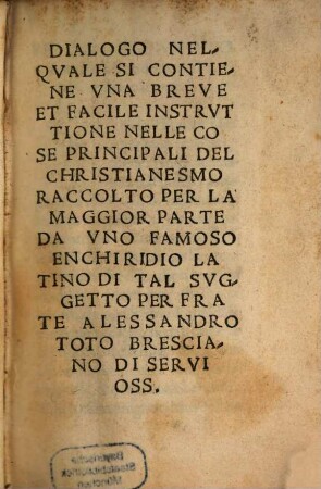 Dialogo ... del Christianismo