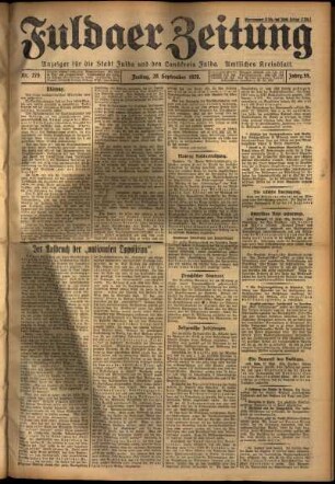 Ausgabe vom Freitag, den 28. September 1928.
