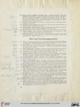 Möbel und Einrichtungsgegenstände (Nr. 293-371)