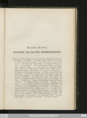 Sechstes Kapitel. Bewohner Von Dâr-Fôr, Bodenerzeugnisse.