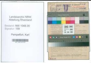 Entnazifizierung Karl Pempelfort , geb. 22.11.1901 (Spielleiter)
