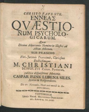 Enneas Quaestionum Psychologicarum