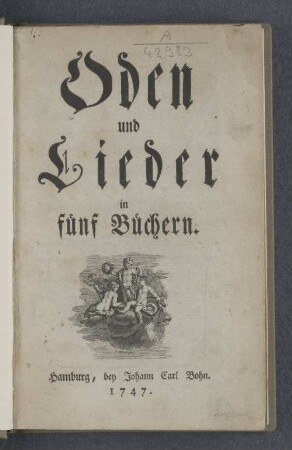 Oden und Lieder : in fünf Büchern