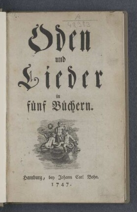 Oden und Lieder : in fünf Büchern