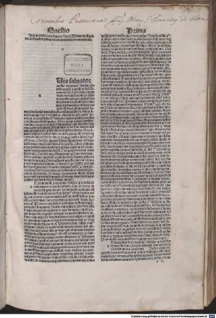 Summa theologiae : P. 3. Mit Supplementum tertiae partis Summae theologiae. [1-2], [1]