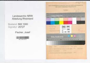 Entnazifizierung Josef Fischer, geb. 15.03.1897 (Kaufm.Angest.)