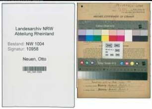 Entnazifizierung Otto Neuen , geb. 23.01.1892 (Rangiermeister)