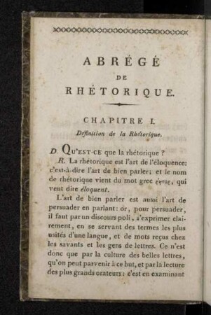 Abrégé De Rhétorique.