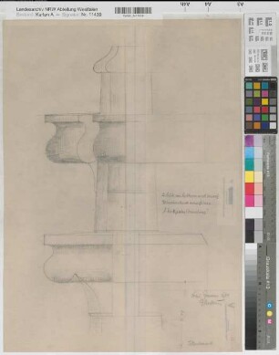 Soest (Soest) Wiesenkirche Detail - Südturm 1934 1 : 1 63 x 45 Zeichnung Staatshochbauamt Soest