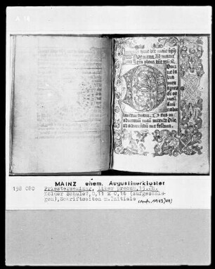 Liber precum: folio ?, Initiale D