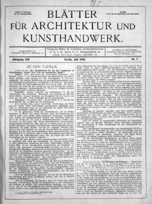 No. 7, Juli 1908