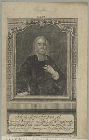 Bildnis des Johann Albrecht Bengel