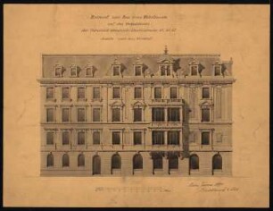 Wohn- und Geschäftshaus der Parochialgemeinde in der Klosterstraße, Berlin-Mitte: Ansicht von der Seite zum Kirchhof