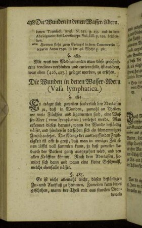 Die Wunden in denen Wasser-Adern (Vasa lymphatica.)