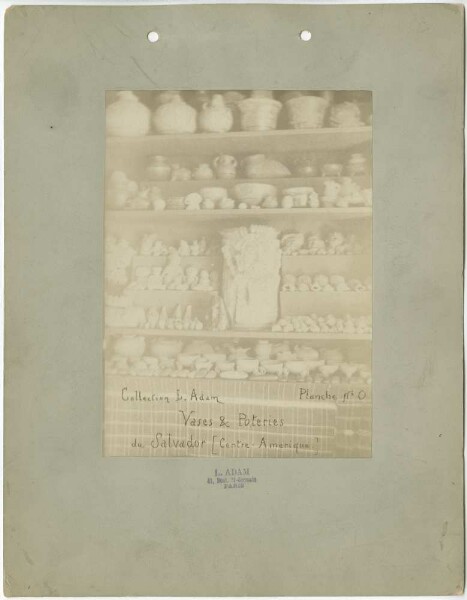 "Antiquités de San Salvador. Collection L. Adam".