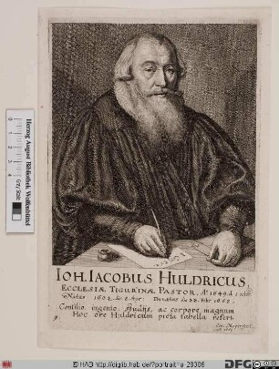 Bildnis Johann Jacob Ulrich (lat. Huldricus) (I)