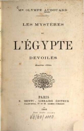 Les Mystères de l'Égypte dévoilés